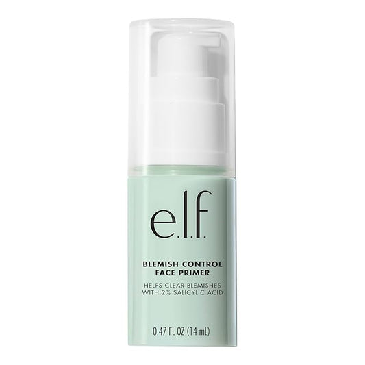 e.l.f. Blemish Control Face Primer, Soothing & Hydrating Makeup Primer For Fighting Blemishes, Grips Makeup To Last, Vegan & Cruelty-free, Small