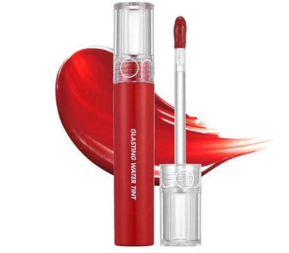[rom&nd] Glasting Water Tint 8 colors | Vivid color, Glossy Finish, Long-lasting, moisturizing, Highlighting, Natural-beauty | Lip Tint for Daily Use, K-beauty | 4g/0.14oz No.02 RED DROP