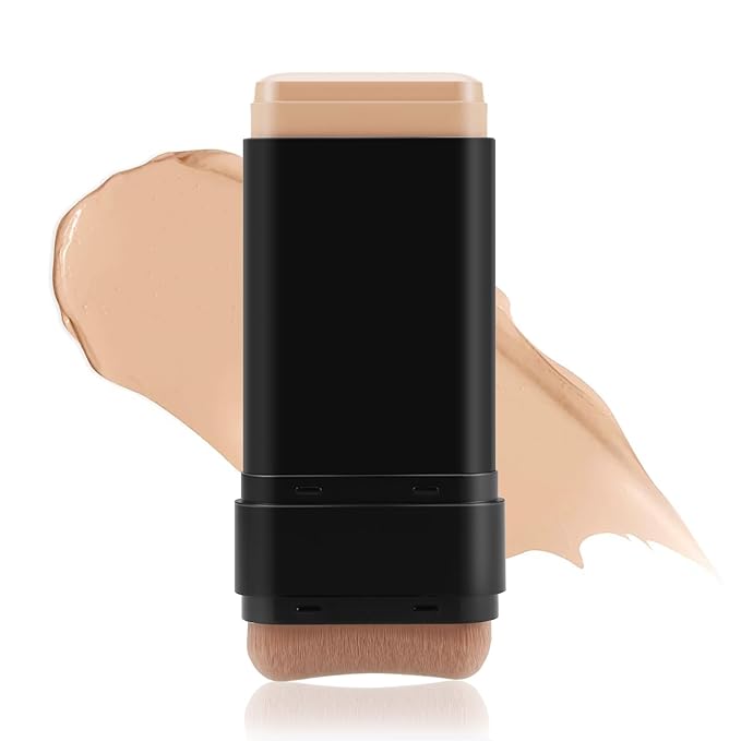 Boobeen Full Coverage Foundation Stick, Cream Foundation Makeup With Brush, Longwear Concealer And Contour Stick With Matte Finish To Cover Blemishes