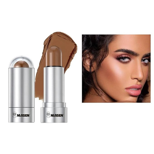 Face Stick Set - Contour, Highlighter, and Blush Sticks, Creamy Texture, Beginner-Friendly, Natural Finish - for Cheeks and Lips-Contour