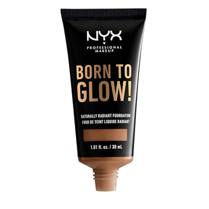 NYX PROFESSIONAL MAKEUP Born To Glow Naturally Radiant Foundation, Medium Coverage - Mahogany