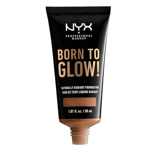 NYX PROFESSIONAL MAKEUP Born To Glow Naturally Radiant Foundation, Medium Coverage - Mahogany