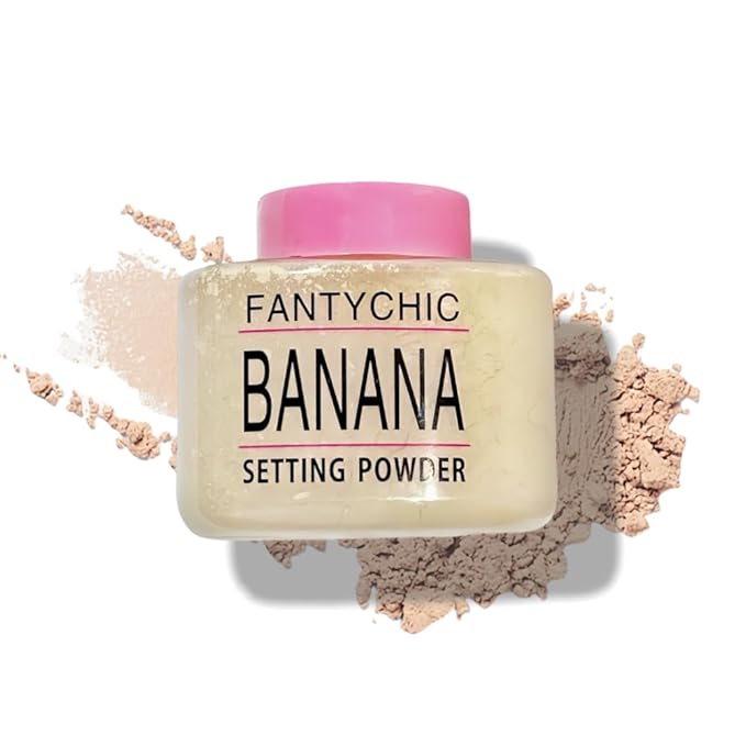 Soft Focus HD Loose Powder ，Lightweight, Long-Lasting Makeup for a Flawless Look ，Face Powder Makeup & Setting Powder，Banana Setting Power (Light, 1.48OZ)