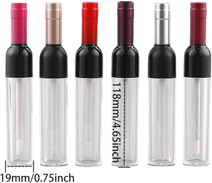 6 Pcs 5ml Clear Lip Gloss Tube With Wand Lip Glaze Tube Lip Oil Bottle Empty Liquid Lipstick Container Mini Refillable Makeup Container