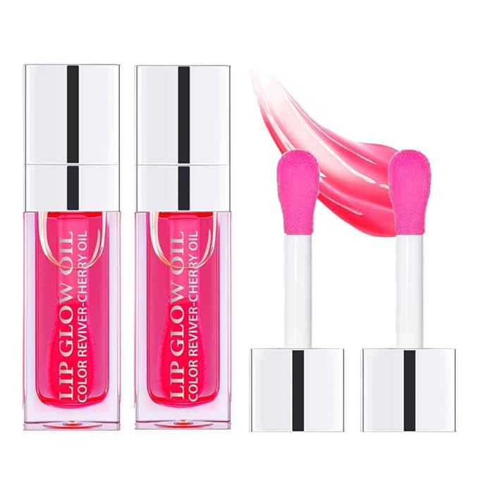 Hydrating Lip Glow Oil, Plumping Lip Oil, Tinted Lip Balm Lip Care, Transparent Toot Lip Oil, Moisturizing Lip Gloss, Non-Sticky Long Lasting Lip Oil Gloss, Lip Plumper Gloss