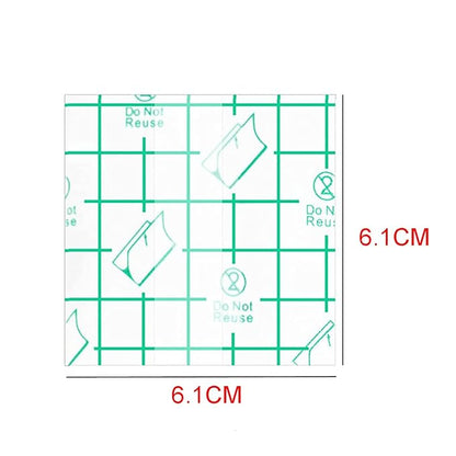 100Pcs Disposable Adhesive Makeup Mixing Tray Square Cosmetic Makeup Hand Palette Transparent Makeup Tape Foundation Mixing Tray for Makeup Artist