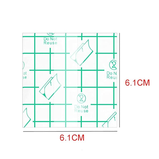 100Pcs Disposable Adhesive Makeup Mixing Tray Square Cosmetic Makeup Hand Palette Transparent Makeup Tape Foundation Mixing Tray for Makeup Artist
