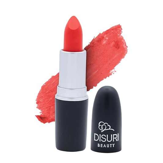 Matte Bullet Long Wear Lipstick - Vegan and Cruelty-Free - Smudge and Waterproof Matte Lipstick with Moisturizing Formula - All Day Comfort - (Fiery Coral #10)