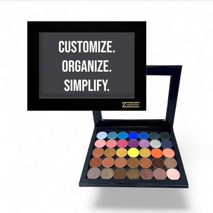 Extra Large Black Empty Magnetic Makeup Palette with Clear Window