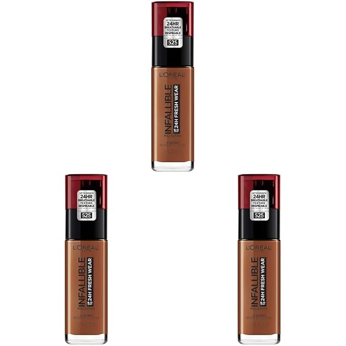 L'Oréal Paris Makeup Infallible Up to 24 Hour Fresh Wear Foundation, Deep Golden, 1 fl; Ounce (Pack of 3)