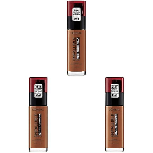 L'Oréal Paris Makeup Infallible Up to 24 Hour Fresh Wear Foundation, Deep Golden, 1 fl; Ounce (Pack of 3)