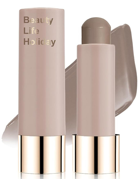 Cool Toned Contour Stick Blendable Smooth Bronzer Matte Finish Lightweight Face Shaping Makeup Natural Cream Contouring Pen Long Lasting Highly Pigmented Portable Travel Size, Cold Grey Brown