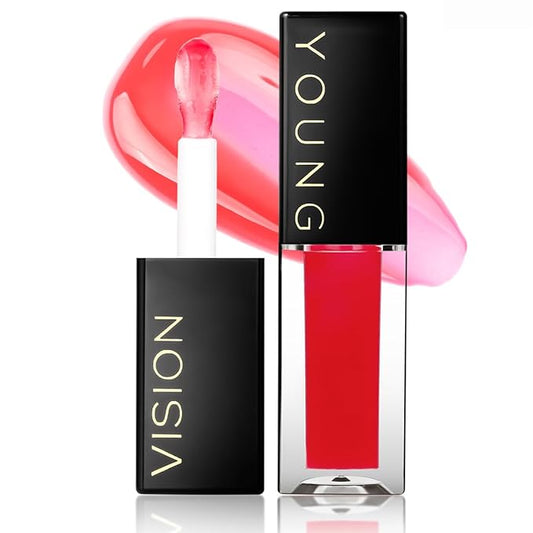 YOUNG VISION Lip Glow Oil, Lip Gloss with Jojoba Seed Oil, Moisturing and Plumping,0.20 fl oz(Pack of 1)