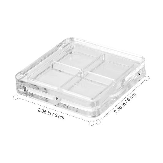 Beaupretty 2pcs Empty Lipstick Palette Eyeshadow Powder Palette Pigment Tray Refillable Highlighters Container Holder Case for Women Girls Ladies