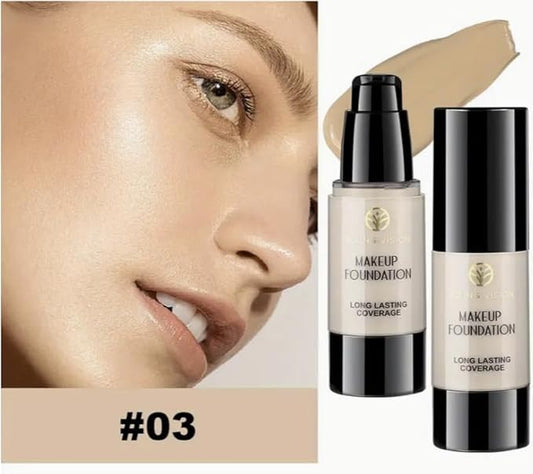 Long-Lasting Flawless Foundation, 30ml, Smooth, Lightweight, Moisturizing