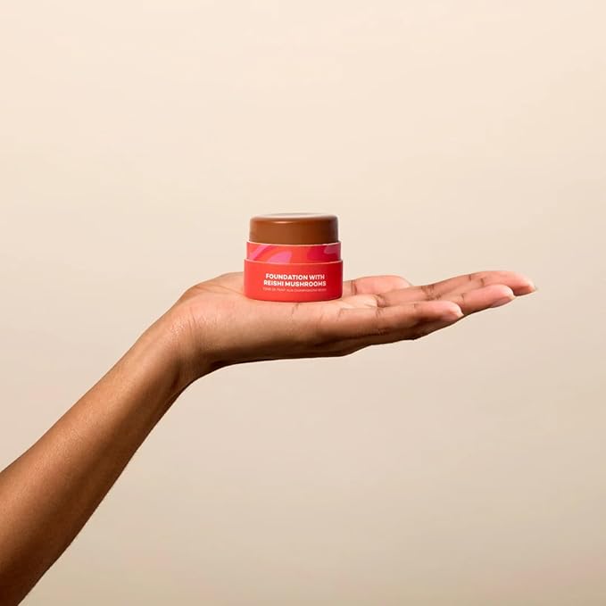 Axiology Fungdation Mushroom Foundation Face Makeup Creamy Wrinkle Defying Minimize Fine Lines Infused with Reishi Deep Hydration Natural Youthful Look Light to Medium Coverage 11.3g (Shade 14)