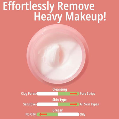 daymellow Light Clean Pink Balm Cleanser 3.04fl.oz/90ml, Face Cleansing Balm, Deep Cleanser, Makeup Remover, Pore Cleansing, Gentle Exfoliating, Moisturizing, Blackhead Remover, Korean Skincare