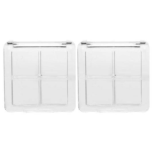 Beaupretty 2pcs Empty Lipstick Palette Eyeshadow Powder Palette Pigment Tray Refillable Highlighters Container Holder Case for Women Girls Ladies