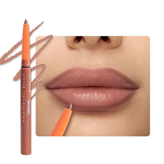 Retractable Matte Lip Liner Pencil, Taupe Plump Lip Liners Long-Lasting Creamy Formula for Shaping & Sculpting lip filler pen, Subtle Touch Velvet Pigmented Crayon Lip Liner 05#
