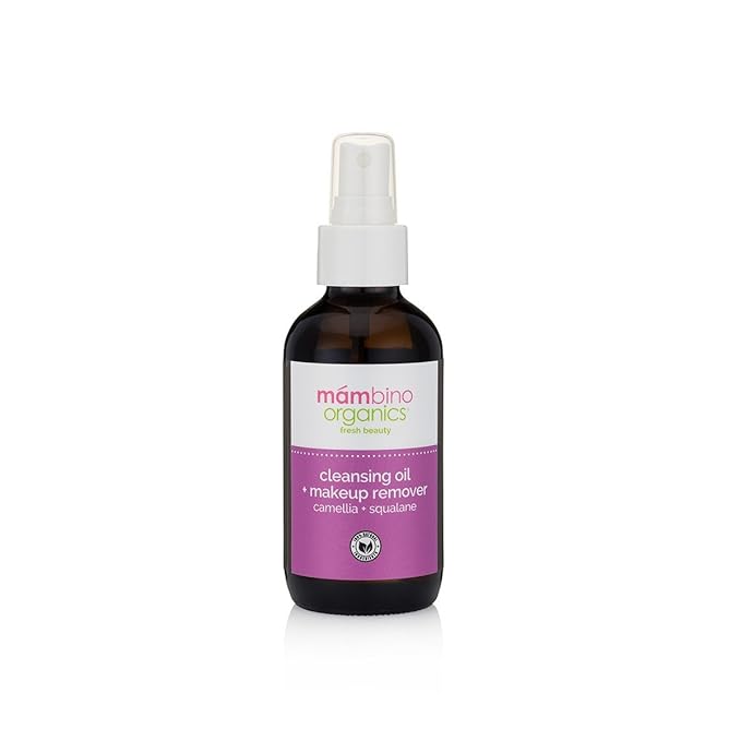 Mambino Organics Cleansing Oil And Makeup Remover, Camellia + Squalane, 4 Fluid Ounces (2 Pack)