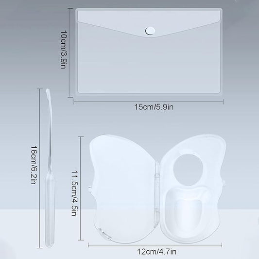 Makeup Mixing Palette, Acrylic Foundation Mixing Palette with Spatula and Storage Bag, Makeup Mixing Palette Tray for Liquid Makeup, Eyeshadow, Pigment Blending