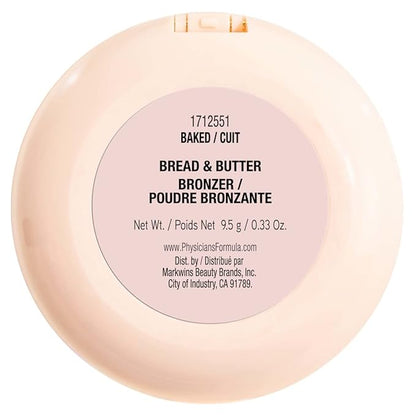 Physicians Formula Murumuru Bread & Butter Bronzer Baked, Moisturizing, Silky All-Day Glow, Dermatologist Tested, Hypoallergenic, Vegan & Cruelty-Free
