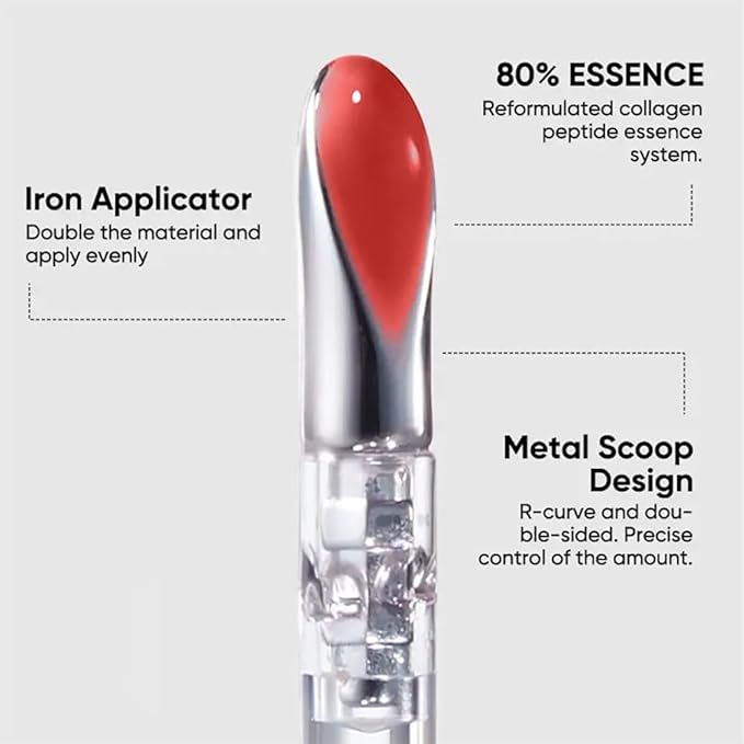 Judydolll Ice Watery Lip Gloss, Ice Iron Tinted Lip Tint, Jelly Hydrating Lip Gloss, Long-Lasting Lightweight Lip Tint (#01)