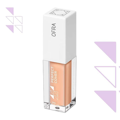 Ofra Cover Concealer Tan Almond 5 ml - Tan Shade with Warm Undertones Natural Finish Liquid Concealer - Hydrating, Smoothing, Blendable and Face Makeup and Under Eye Color Corrector for Dark Circles