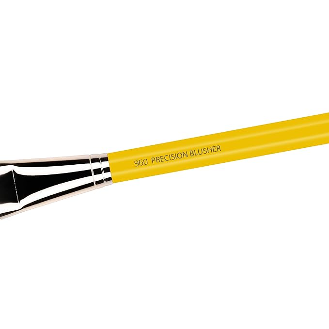 Bdellium Tools Professional Makeup Brush - Studio Series 960 Precision Blusher - With Mix of Soft Synthetic & Natural Fibers, For Pop of Color to the Cheeks (Yellow, 1pc)