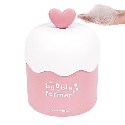 Face Cleanser Bubbler, Bubble Maker for Face Wash, Bubble Foamer Device, Gentle Deep Cleanser, Maker Face Foaming Maker for Cleaning (1, Pink)