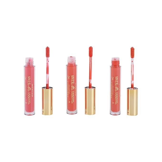 Profusion Cosmetics Sweet Holiday Glossy Lip Stain Trio for Festive Fabulousness, Get Stunning Holiday Looks With 3 Piece Lip Set for Ultimate Holiday Beauty