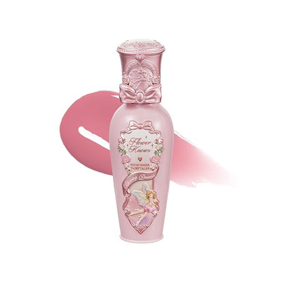 Flower Knows Midsummer Fairytales Coating Lip Lacquer,Glowy Non-Fading Lip Gloss,Hydrating Tinted Lip Oil for Girls&Women,Vegan & Cruelty Free,0.17Fl Oz(G05 Freesia)