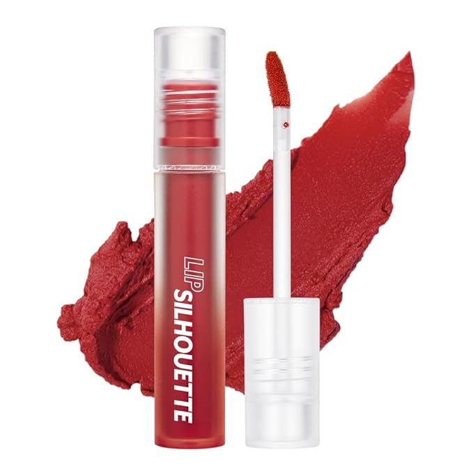 I'M MEME Matte Velvet Tint - Lip Silhouette 02 Highteen Red (Orange Red Shade) | Vivid Color, Long Lasting, Moisturizing & Hydrating, Light-weight, Neutral Lip Stain, 4mL
