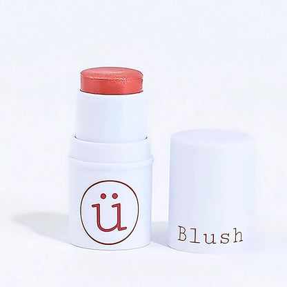 M2U NYC Coral Cream Blush Stick – 3-in-1 Cream Blush for Cheeks, Lips & Eyes – Natural Dewy Finish with Shimmer – Lightweight Blusher for Cheeks, Buildable Formula Infused with Shea Butter