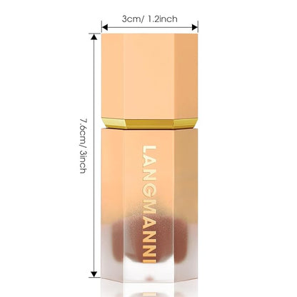 Liquid Contour Stick Makeup - Cream Face Contour Wand with Cushion Applicator, Natural Matte Long Lasting Creamy Bronzer Contour, Lightweight Silky Blendable for Contouring Makeup (#03 DARK)