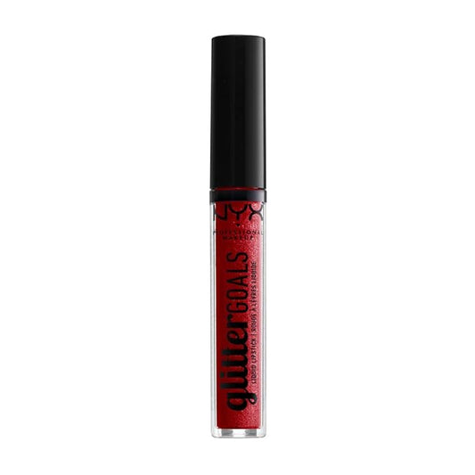 NYX PROFESSIONAL MAKEUP Glitter Goals Liquid Lipstick - Cherry Quartz, Red With Magenta Glitter