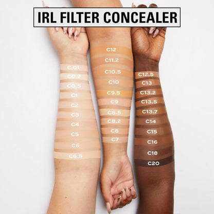 Revolution, IRL Filter Finish Concealer, Full Coverage, Oil-Free, Long-Lasting & Lightweight Formula, Infused with Hyaluronic Acid, Vegan & Cruelty-Free, C1, 0.21 oz