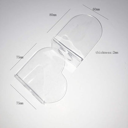 2pcs Heart-shaped Clear Acrylic Nail Art Display Cosmetic Makeup Palette Spatula Tool Best for Nail Art Eye Shadow Eyelash Beauty Accessories
