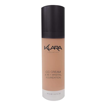 Klara Cosmetics CC Cream - 8 in 1 Mineral Foundation - 05 VERY DARK, 30 gram