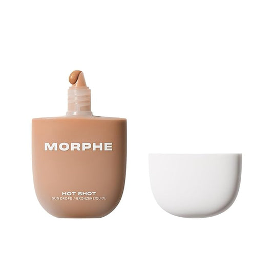 Morphe Hot Shot Sun Bronzing Drops - Waterweight Liquid Bronzer Drops with Niacinamide for Glowing Skin, Hydration & a Natural Radiant Finish - Money Honey (1 Fl Oz)