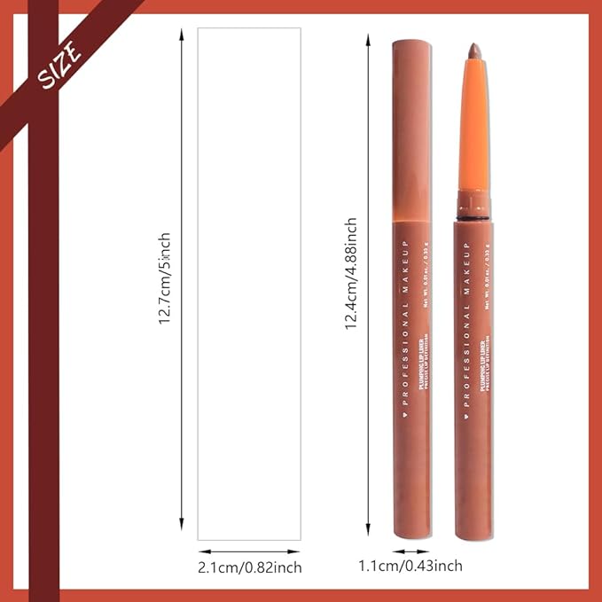 Retractable Matte Lip Liner Pencil, Taupe Plump Lip Liners Long-Lasting Creamy Formula for Shaping & Sculpting lip filler pen, Subtle Touch Velvet Pigmented Crayon Lip Liner 05#