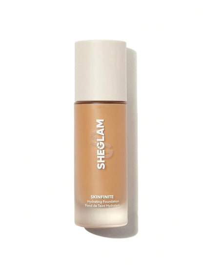 SHEGLAM Skinfinite Hydrating Foundation Flawless Dewy Foundation Hydrating Coverage Invisible Pore Concealer Pore-less Non-Greasy Lightweight Natural Soft Liquid Foundation-Cappuccino
