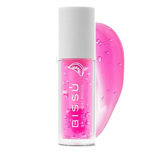 Bissú Magic Lip Gloss, 6 Fruity Scents, Moisturizing pH Reactive Gloss, with drop-shaped applicator and large size (06 Watermelon, 4 Grams)