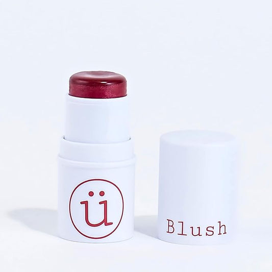M2U NYC Red Cream Blush Stick – 3-in-1 Cream Blush for Cheeks, Lips & Eyes – Natural Dewy Finish with Shimmer – Lightweight Blusher for Cheeks, Buildable Formula Infused with Shea Butter