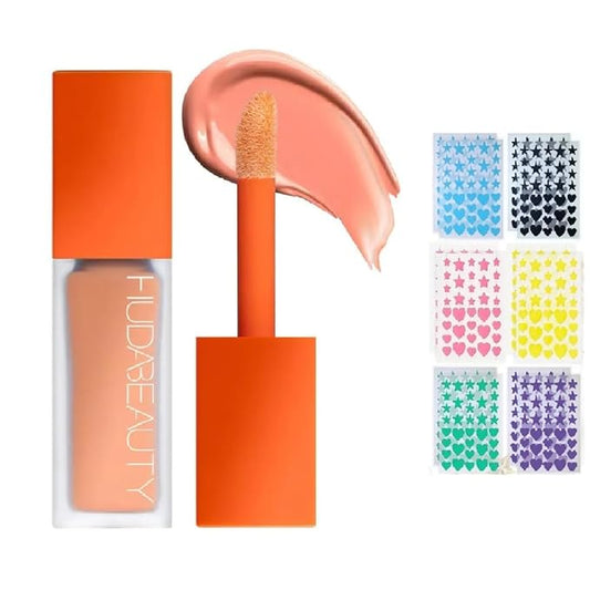 H.U.D.A BEAUTY #FAUXFILTER Under Eye Color Corrector 0.3 oz / 9 mL (Peach, 0.3 oz / 9 ml) + Bonus Acne Patch (36 Pieces)