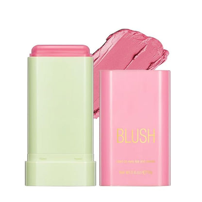 Multi-Use Makeup Blush Stick, Cream Blush Stick, Tinted Solid Moisturizer Stick for Cheek & Eyes & Lips, Waterproof Natural Nude Makeup, Suitable for All Skin (1#Shy Pink)