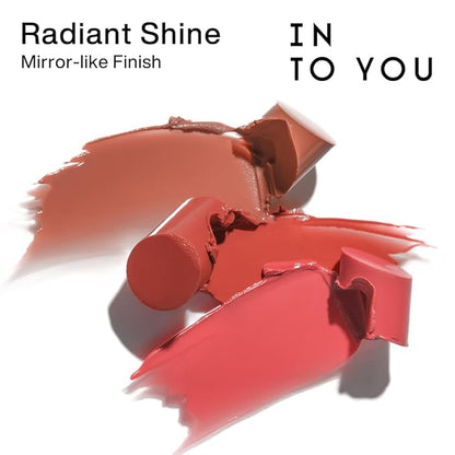 INTO YOU Glow Balm-in Lipstick, Sheer and Hydrating Tinted Lip Stain, Bare-skin Feel and Mirror-like Finish with Long Lasting Lightweight Texture(GL01)