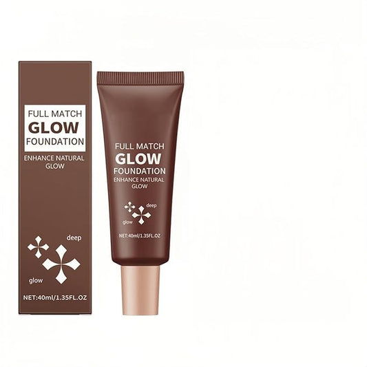 Glow Foundation 4 Colors Lightweight Smooth Hydrating Long-lasting Oil-Control and Natural Shiny Foundation (Color 04)