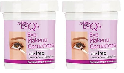 Andrea Eyeq's Oil-free Eye Make-up Correctors Pre-moistened Swabs, 50 Count (Pack of 2)