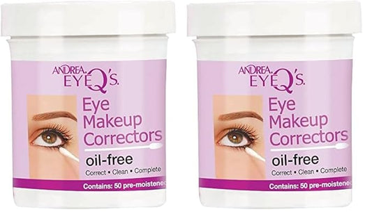 Andrea Eyeq's Oil-free Eye Make-up Correctors Pre-moistened Swabs, 50 Count (Pack of 2)